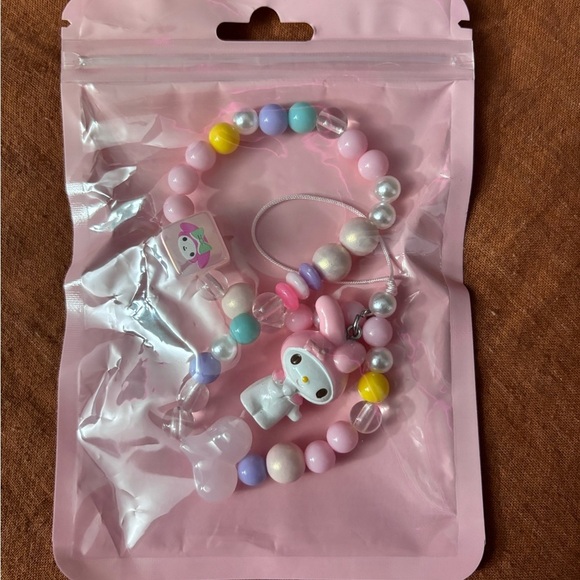 My Melody Sanrio Phone Wristlet, Water Bottle Wristlet, Bag Clip, Beaded Lanyard - Picture 2 of 6